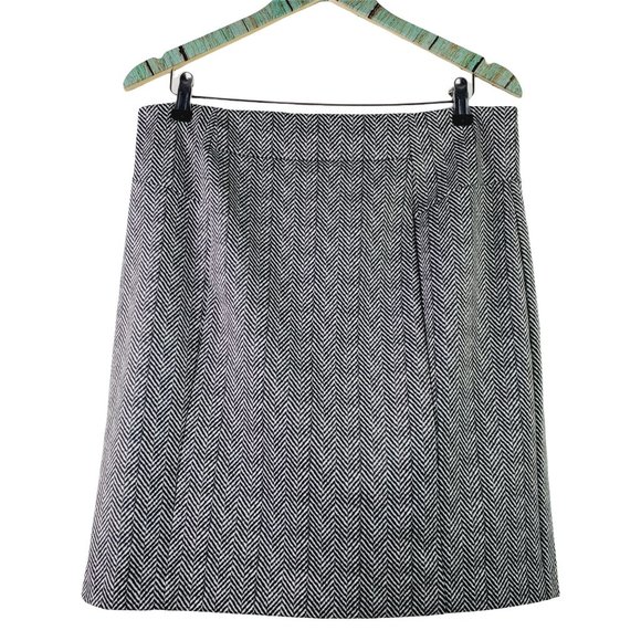 Michael Kors Dresses & Skirts - Michael Kors A-line Herringbone Print Skirt Sz L